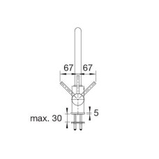 Кухонний змішувач Blanco MIDA (517742) хром