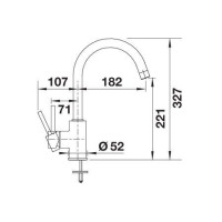 Кухонний змішувач Blanco MIDA (526965) вулканічний сірий