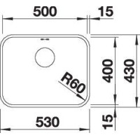 Кухонна мийка Blanco SUPRA 500-U (518205) полірована