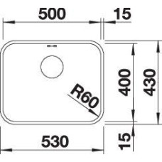 Кухонна мийка Blanco SUPRA 500-U (518205) полірована