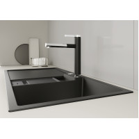 Кухонний змішувач Blanco LINEE-S (526171) хром/чорний