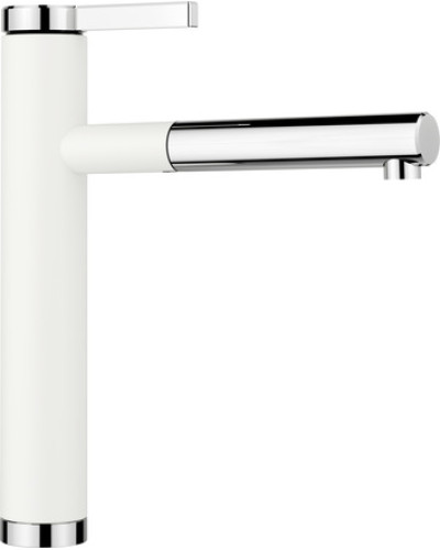 Кухонний змішувач Blanco LINEE-S (518441) хром/білий