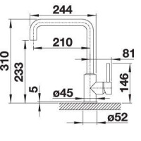 Кухонний змішувач Blanco MILI (519413) хром