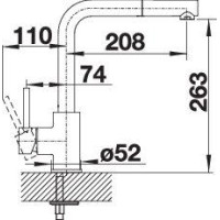 Кухонний змішувач Blanco MILA-S (519810) хром