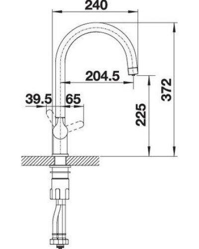 Кухонний змішувач Blanco TRIMA (525803) PVD steel