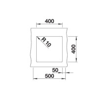 Кухонна мийка Blanco ROTAN 400-U (526097) чорний