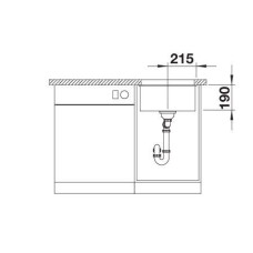 Кухонна мийка Blanco ROTAN 400-U (521332) антрацит