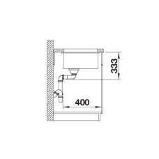 Кухонна мийка Blanco ROTAN 400-U (521332) антрацит