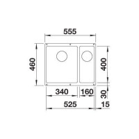Кухонна мийка Blanco ROTAN 340/160-U (526096) чорний