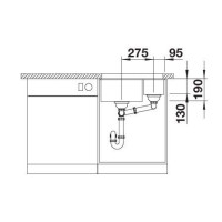 Кухонна мийка Blanco ROTAN 340/160-U (526096) чорний