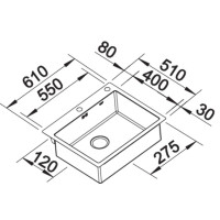 Кухонна мийка Blanco CLARON 550-IF/А 521639