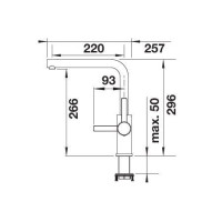 Кухонний змішувач Blanco LANORA (523122) нержавіюча сталь