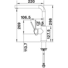Кухонний змішувач Blanco LANORA-F (526179) нержавіюча сталь