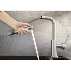 Кухонний змішувач Blanco LANORA-S (523123) нержавіюча сталь