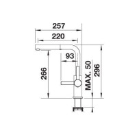 Кухонний змішувач Blanco LANORA-S (523123) нержавіюча сталь