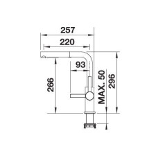 Кухонний змішувач Blanco LANORA-S (523123) нержавіюча сталь