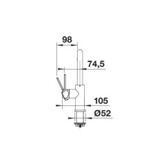 Кухонний змішувач Blanco LANORA-S (523123) нержавіюча сталь
