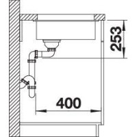 Кухонна мийка Blanco SUBLINE 160-U (523405) кава