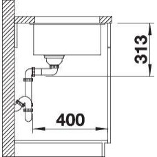 Кухонна мийка Blanco SUBLINE 320-U (523410) білий