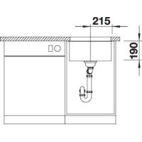 Кухонна мийка Blanco SUBLINE 400-U (523422) антрацит