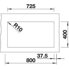 Кухонна мийка Blanco SUBLINE 350/350-U (523575) темна скеля