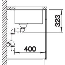 Кухонна мийка Blanco SUBLINE 350/350-U (523583) кава