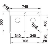 Кухонна мийка Blanco ANDANO 340/340-IF/A 525248