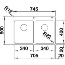 Кухонна мийка Blanco ANDANO 340/340-IF/A 525248