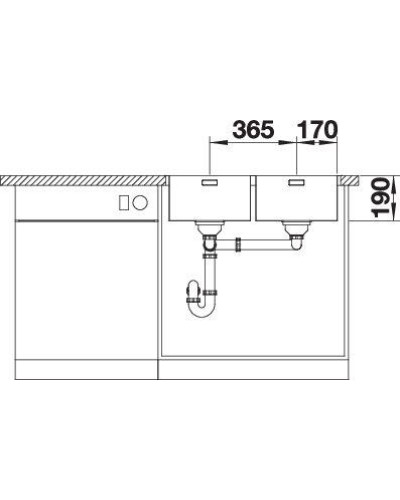 Кухонна мийка Blanco ANDANO 340/340-IF/A 525248 дзеркальне полірування