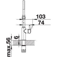 Кухонний змішувач Blanco CATRIS-S Flexo PVD steel (525792)