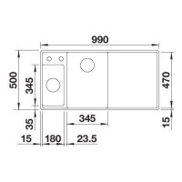 Кухонна мийка Blanco AXIA III 6 S-F 525853 чорний