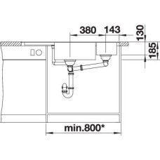 Кухонна мийка Blanco DELTA II-F 525868 чорний