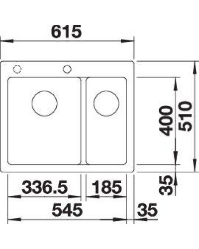 Кухонна мийка Blanco PLEON 6 Split 525955 чорний