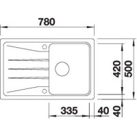 Кухонна мийка Blanco SONA 45 S 525970 чорний