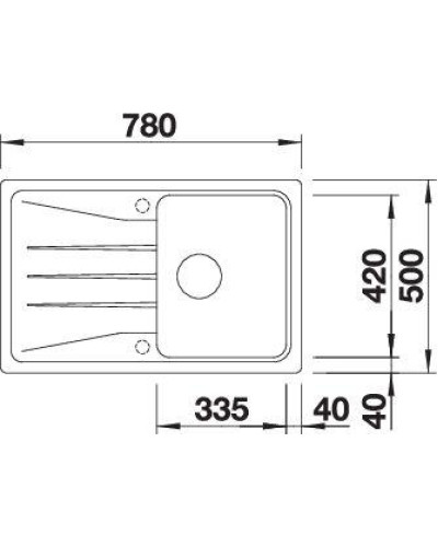 Кухонна мийка Blanco SONA 45 S 525970 чорний