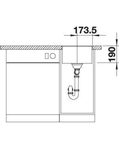 Кухонна мийка Blanco SUBLINE 320-F 525982 чорний