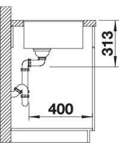 Кухонна мийка Blanco SUBLINE 320-F 525982 чорний