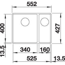 Кухонна мийка Blanco SUBLINE 340/160-F 525984 чорний
