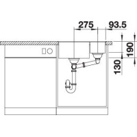 Кухонна мийка Blanco SUBLINE 340/160-F 525984 чорний