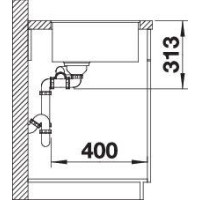 Кухонна мийка Blanco SUBLINE 340/160-F 525984 чорний