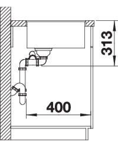 Кухонна мийка Blanco SUBLINE 340/160-F 525984 чорний