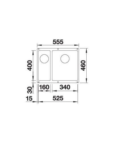 Кухонна мийка Blanco SUBLINE 340/160-U 525986 чорний