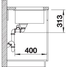 Кухонна мийка Blanco SUBLINE 340/160-U 525986 чорний
