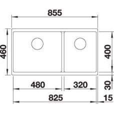 Кухонна мийка Blanco SUBLINE 480/320-U 525993 чорний