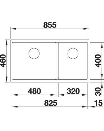 Кухонна мийка Blanco SUBLINE 480/320-U 525993 чорний