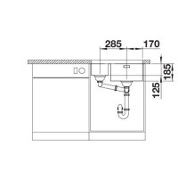 Кухонна мийка Blanco SOLIS 340/180-U 526128 полірована