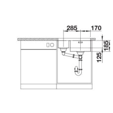 Кухонна мийка Blanco SOLIS 340/180-U 526128 полірована
