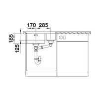 Кухонна мийка Blanco SOLIS 340/180-U 526129 полірована