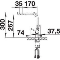 Кухонний змішувач Blanco FONTAS II (526157) чорний