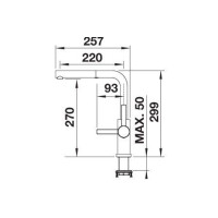 Кухонний змішувач Blanco LANORA-S-F (526180) нержавіюча сталь